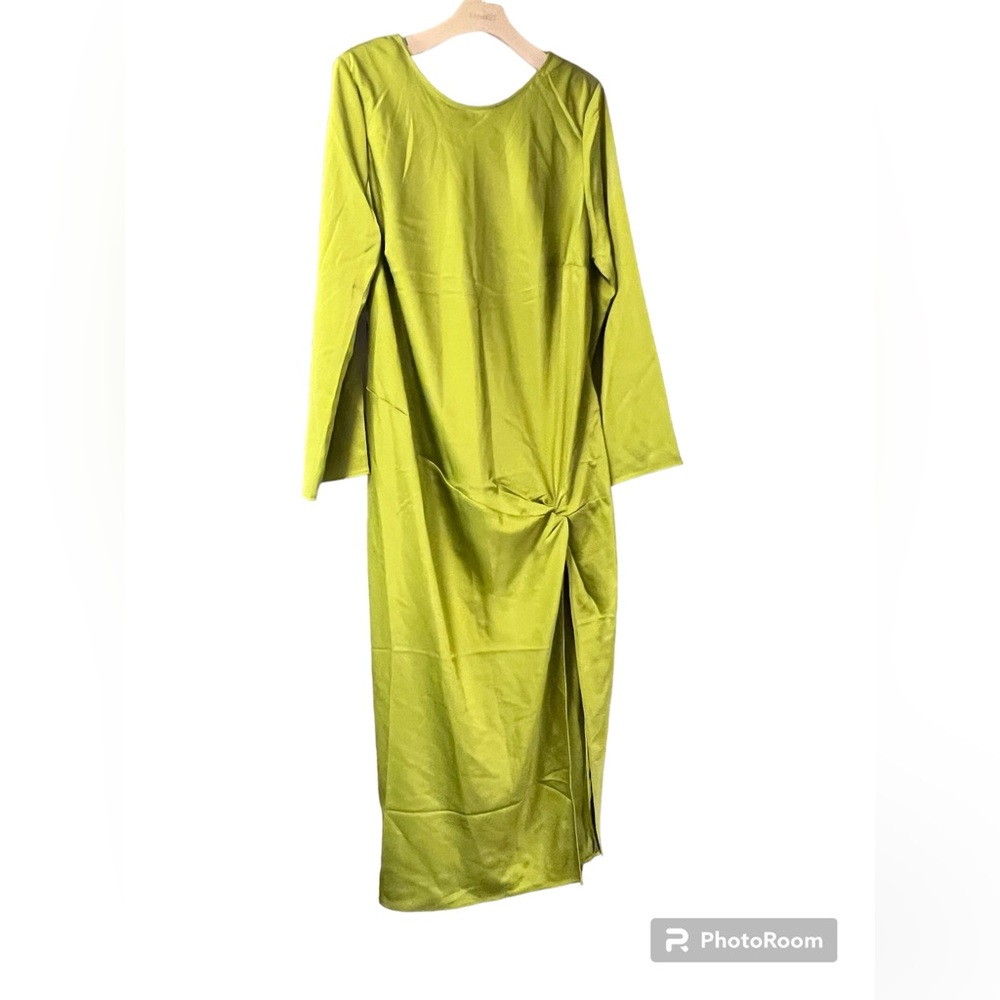 Satin light Green Party H&M dress